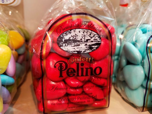 Confetti Pelino Cuori Rossi 200 gr