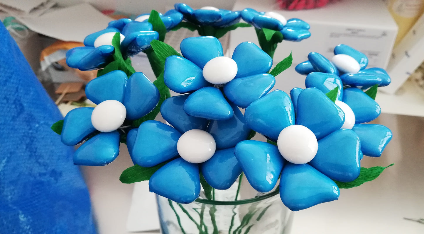Bomboniere di Sulmona - Fiore Margherita Monocolore forma cuore