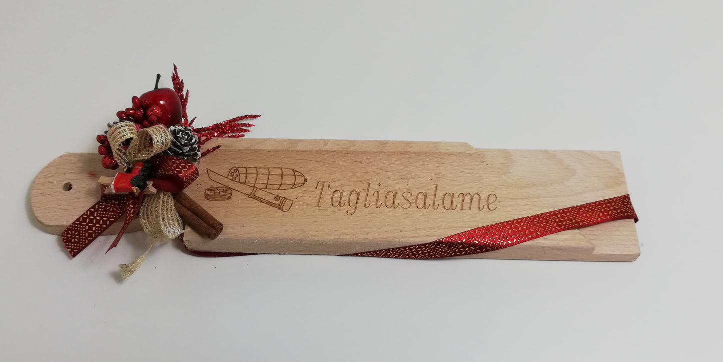 Tagliere Taglia Salame in Legno