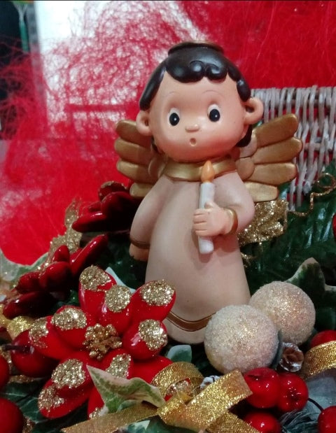 Cestino con Angelo di Natale