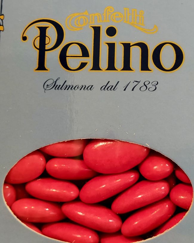 Confetti alla Mandorla Avola Media Pelino Bianco/Rosa/Celeste/Rosso Cal. 37/37