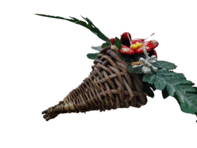 Cestino cornucopia di Natale