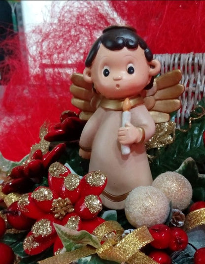 Cestino con Angelo di Natale
